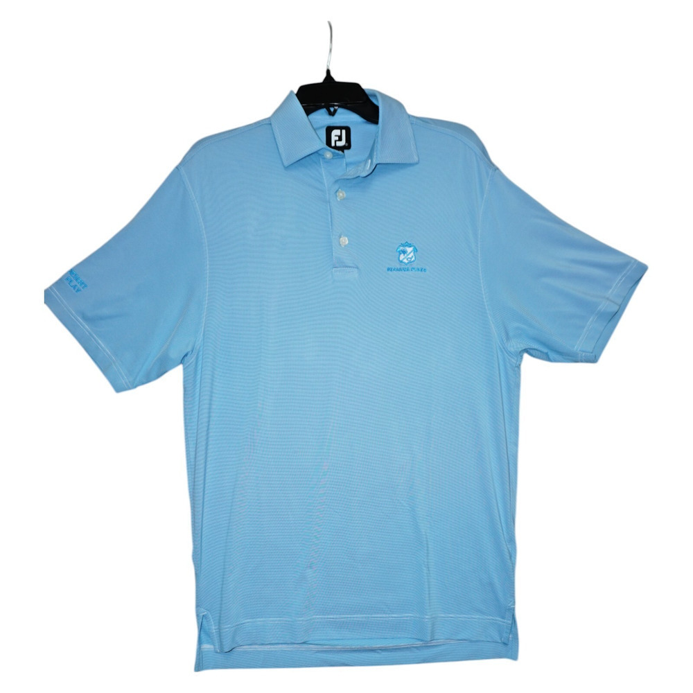 FootJoy Blue Golf Polo Shirt – Size S – Bermuda Dunes 2017 Desert Team Play